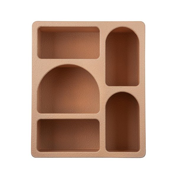 Terrakotta színű többszintes fali polc 40 cm Creamy – Bizzotto-image-1