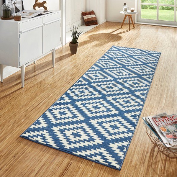 Kék futószőnyeg típusú szőnyeg 80x350 cm Nordic – Hanse Home-image-1