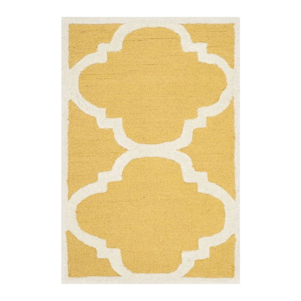 Clark citromsárga gyapjú szőnyeg, 60 x 91 cm - Safavieh