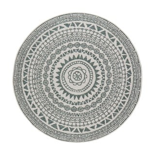 Coron zöld-krémszínű kültéri szőnyeg, ø 140 cm - NORTHRUGS