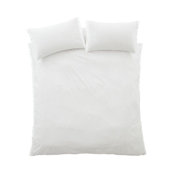 Világosszürke kétszemélyes háromrészes pamut-perkál ágyneműhuzat 200x200 cm Seersucker Woven Stripe – Bianca