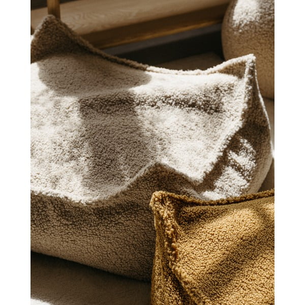 Világosbarna buklé gyerek babzsákfotel Square – Wigiwama-image-2