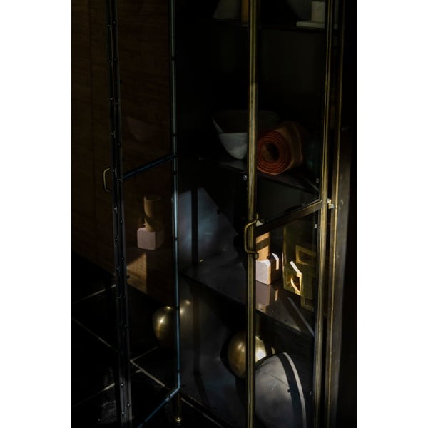 Aranyszínű fém tálalószekrény 64x184 cm Gertlush – Dutchbone-image-3