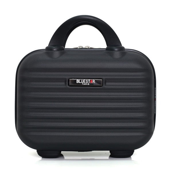 Marro fekete gurulós bőrönd és kisméretű kézipoggyász szett - Bluestar-image-3