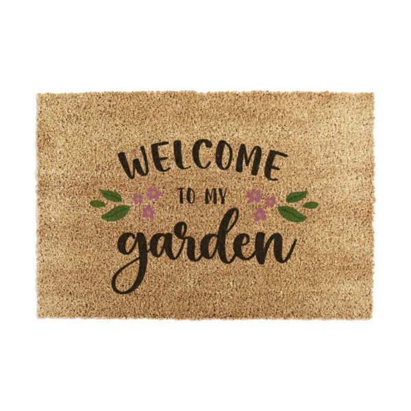 Kókuszrost lábtörlő 40x60 cm Welcome to My Garden – Artsy Doormats