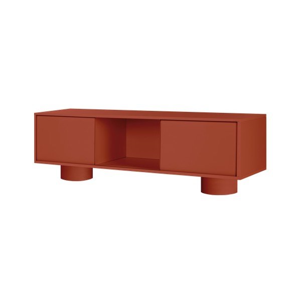 Terrakotta színű TV-állvány 160x48x42 cm Taro – noo.ma