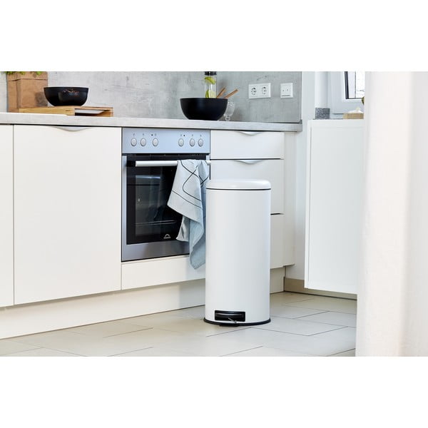 Fehér acél pedálos szemetes 30 l Leman – Wenko-image-1