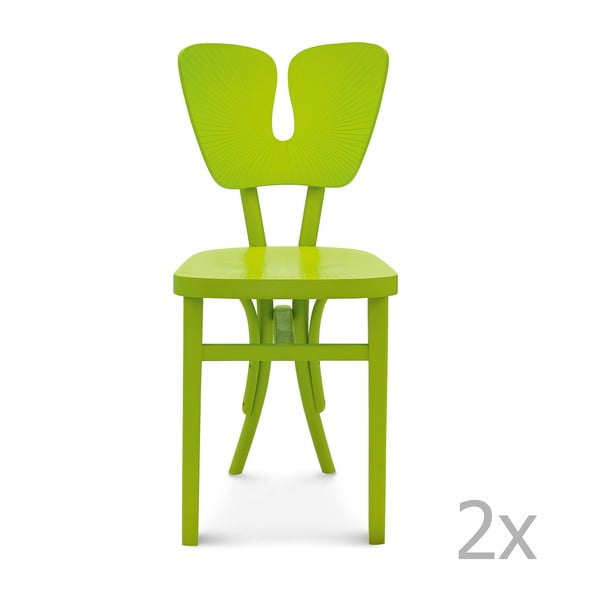 Gitte2 db-os zöld, fa székkészlet - Fameg