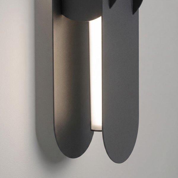 Fekete fém LED fali lámpa CHAIN – Thoro-image-4