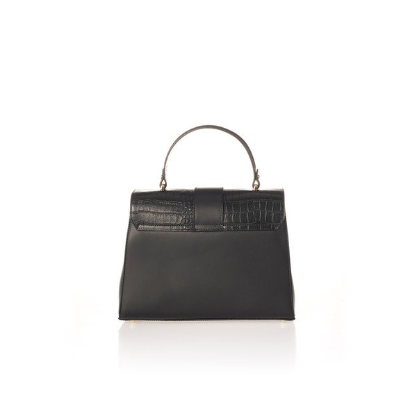 Marta fekete bőrtáska - Federica Bassi-image-2