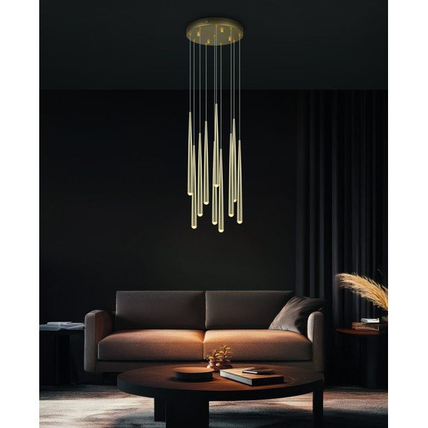 Aranyszínű LED függőlámpa ø 30 cm Cala – Trio Select-image-1