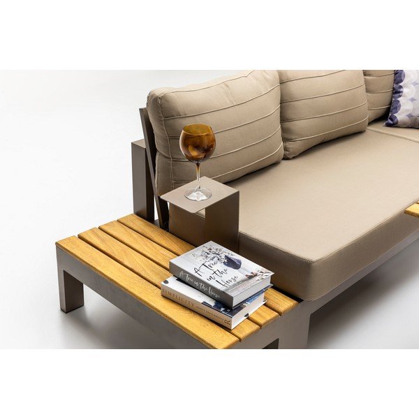 Bézs hétszemélyes kerti lounge szett Daisy – Floriane Garden-image-3