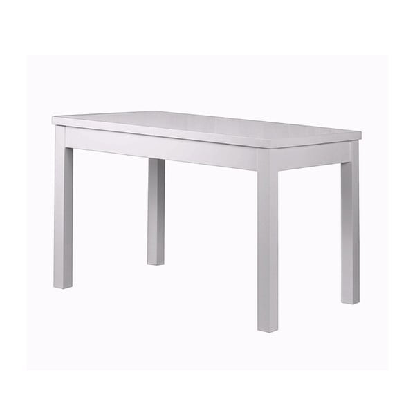 Daniel fényes fehér bővíthető étkezőasztal, 120 x 73 cm - Durbas Style