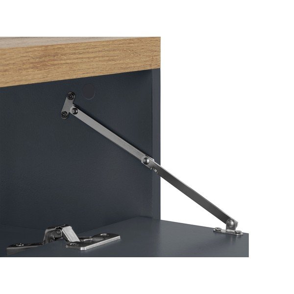 Antracitszürke mosdó alatti szekrény tölgyfa dekorral 60x57 cm Thessa – Støraa-image-3