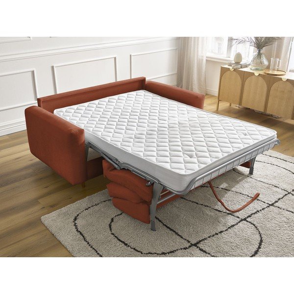 Narancssárga kinyitható kanapé mindennapos alvásra 200 cm Cocoone – Bobochic Paris-image-1