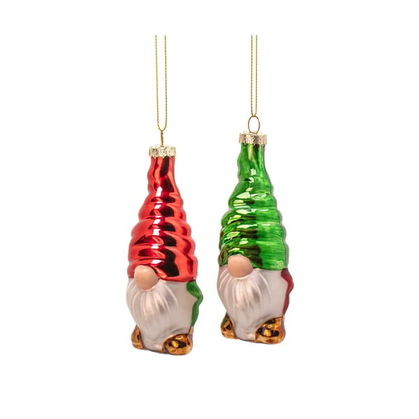 Üveg kézzel készített karácsonyfadísz készlet 2 db-os ø 4 cm Gonk – Sass & Belle