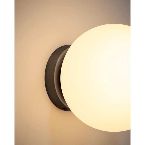 Fehér-fekete fém fali lámpa ø 15 cm Brisia – Kave Home-image-2