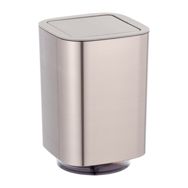 Fényes ezüstszínű műanyag szemetes 5,5 l Auron – Wenko-image-1