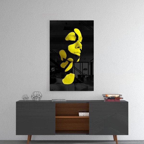 Fragmented Yellow üvegezett kép - Insigne-image-1