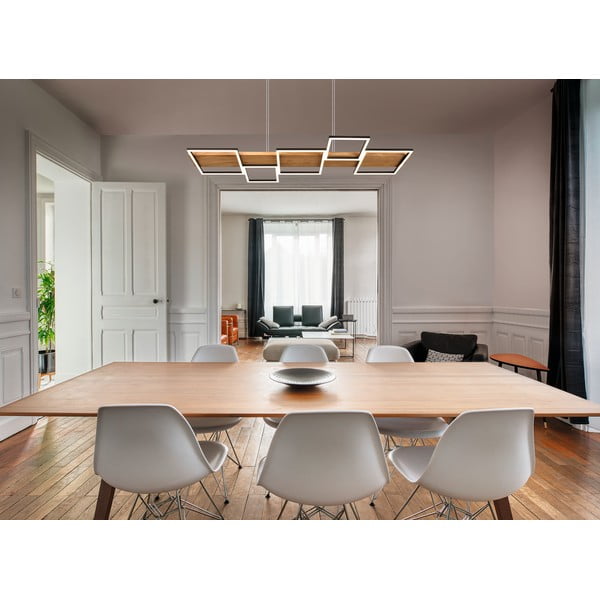 Fekete-natúr színű LED dimmelhető függőlámpa Harper – Trio-image-1