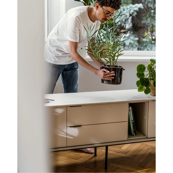 Szürkésbézs TV-állvány 189x61x42 cm Mod – noo.ma-image-2