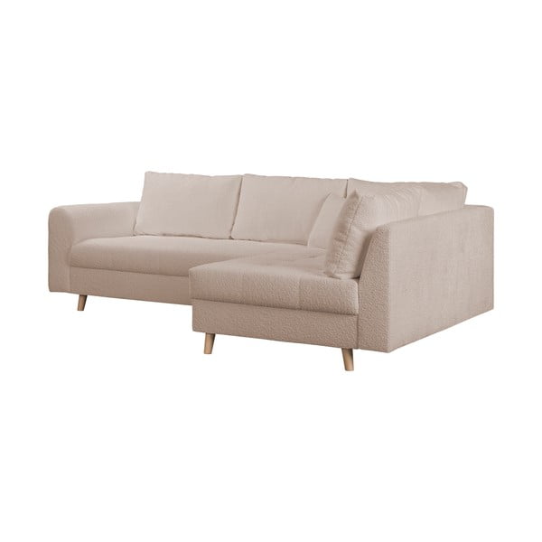Bézs buklé sarokkanapé (jobb oldali) Ariella – Ropez-image-3