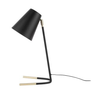 Noble fekete asztali lámpa, aranyszínű részletekkel - Leitmotiv