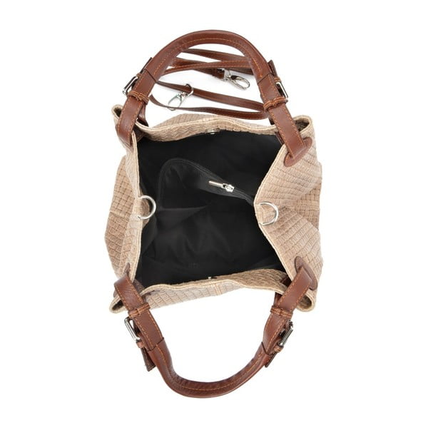 Barnásszürke bőr kézitáska 858 - Isabella Rhea-image-4