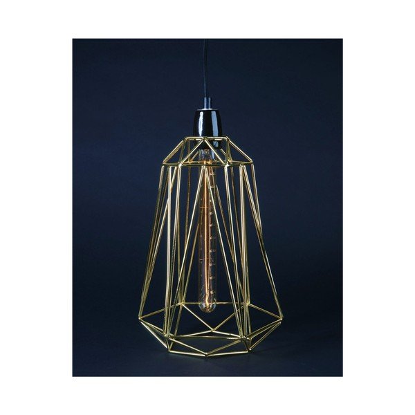 Diamond #3 lámpa aranyszínű lámpaburával és fekete kábellel - Filament Style-image-1