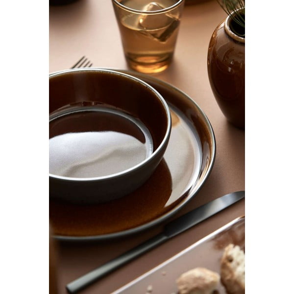 Fekete-borostyán színű kőedény tálka Gastro Black/Amber – Bitz-image-1