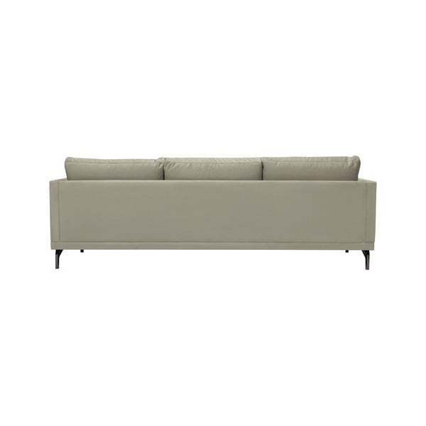 Jupiter bézs háromszemélyes kanapé, fekete lábakkal - Windsor & Co Sofas-image-3