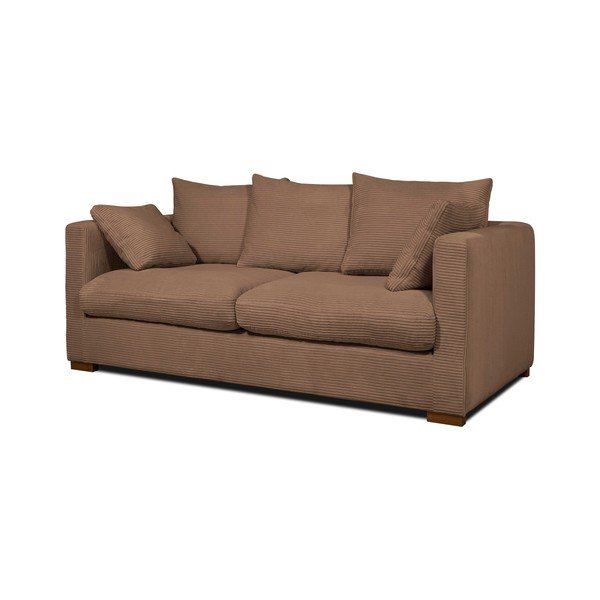 Világosbarna kordbársony kanapé 175 cm Comfy – Scandic-image-2
