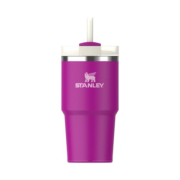 Rózsaszín rozsdamentes acél termosz szívószállal 600 ml Quencher H2.0 FlowState Tumbler Violet Blossom – Stanley