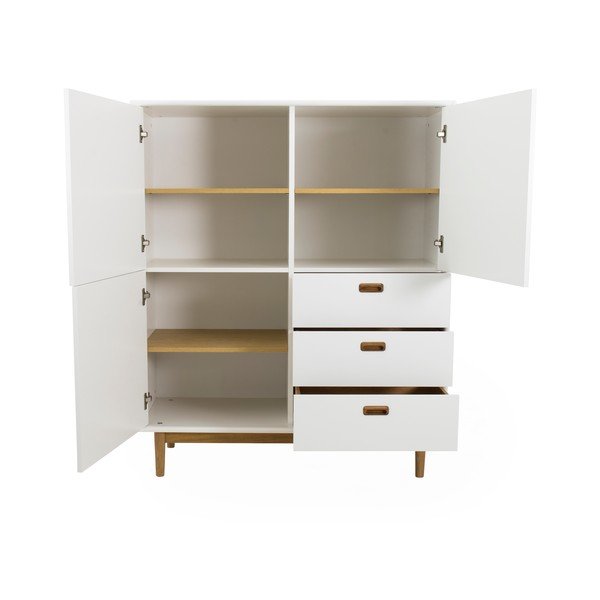 Fehér magas komód 114x137 cm Svea – Tenzo-image-3