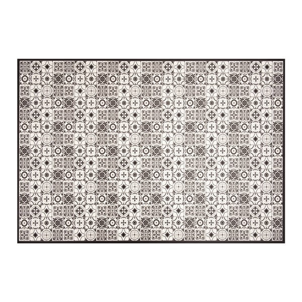 Kaja fekete-fehér vinil szőnyeg, 97 x 140 cm - Zala Living