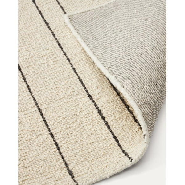 Krémszínű gyapjú szőnyeg 160x230 cm Micol – Kave Home-image-4