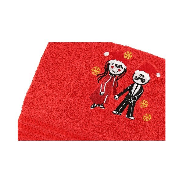 Cift Red 2 darabos piros pamut törölköző készlet-image-1