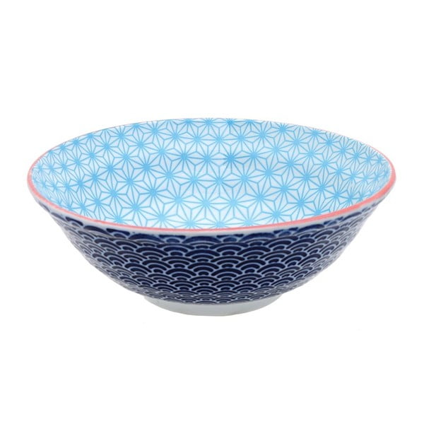 Star/Wave kék porcelán tál, ø 21 cm - Tokyo Design Studio