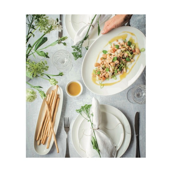 Basic fehér porcelán mélytányér, 25 x 17 cm - Maxwell & Williams-image-1