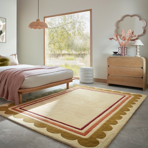 Natúr színű kézi szövésű gyapjú szőnyeg 120x170 cm Lois – Flair Rugs-image-2
