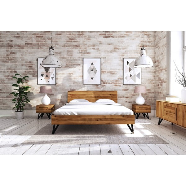 Tölgyfa franciaágy 140x200 cm Golo 2 - The Beds-image-4