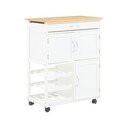 Bambusz gurulós konyhasziget 37x67 cm Harlow – Premier Housewares