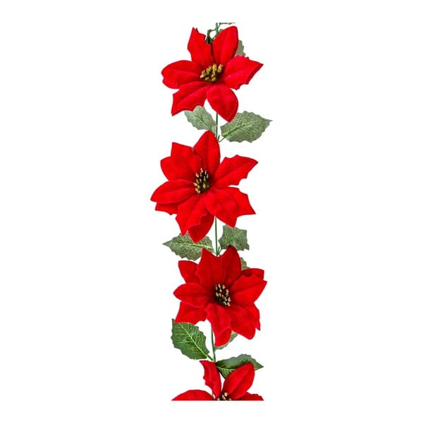 Karácsonyi girland  180 cm Poinsettia – Casa Selección-image-1