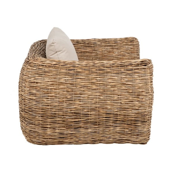 Fehér-natúr színű szövött fotel – Ixia-image-2