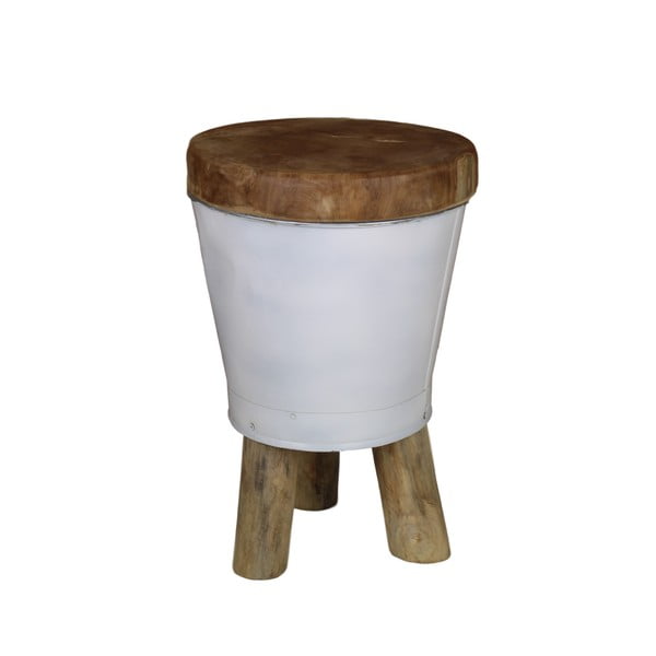 Bucket szék teakfa ülőlappal, magassága 30 cm - HSM collection