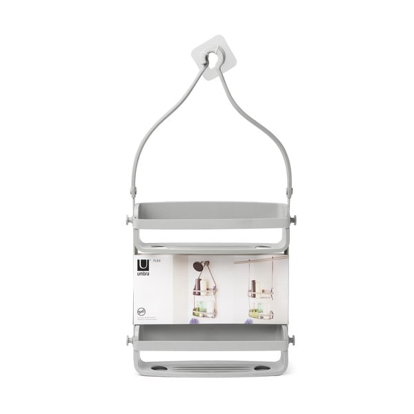 Szürke függő műanyag fürdőszobai polc Flex – Umbra-image-3