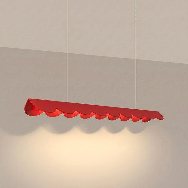 Piros alumínium LED függőlámpa BISCUIT – Thoro-image-1
