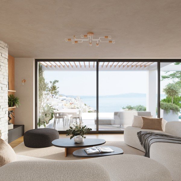 Natúr színű mennyezeti lámpa 58x75 cm Dazzle – Sollux-image-3