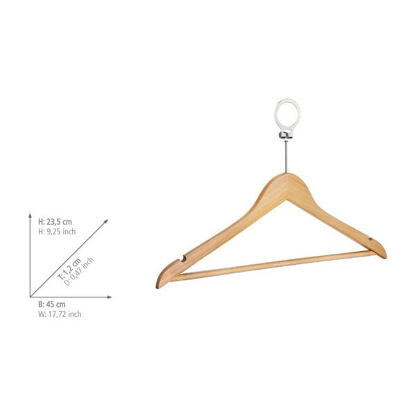 Fa vállfa szett 4 db-os Hotel – Wenko-image-3