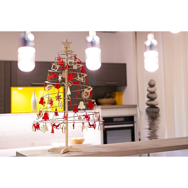 Small csillag csúcsdísz fából, dekorációs karácsonyfára - Spira-image-3